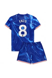 Chelsea Enzo Fernandez #8 Babytruitje Thuis tenue Kind 2024-25 Korte Mouw (+ Korte broeken)